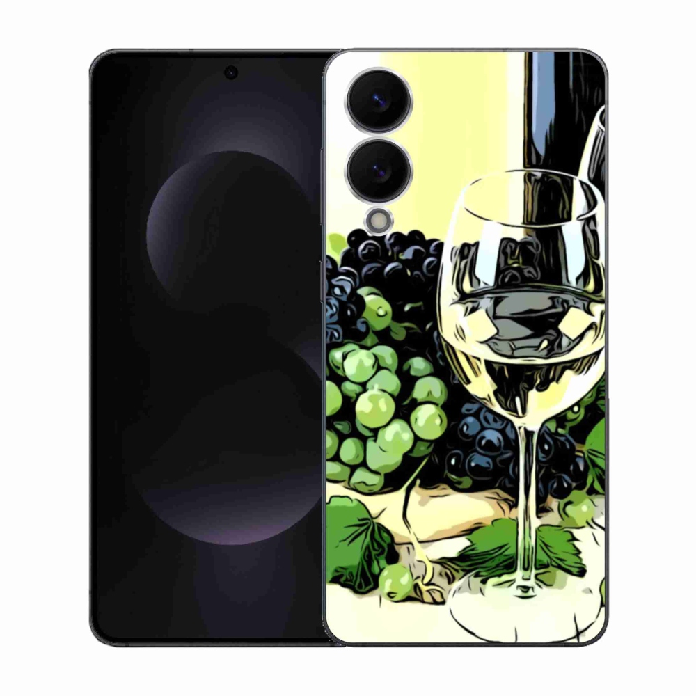 Gelový kryt mmCase na Samsung Galaxy S25 Edge - sklenka vína