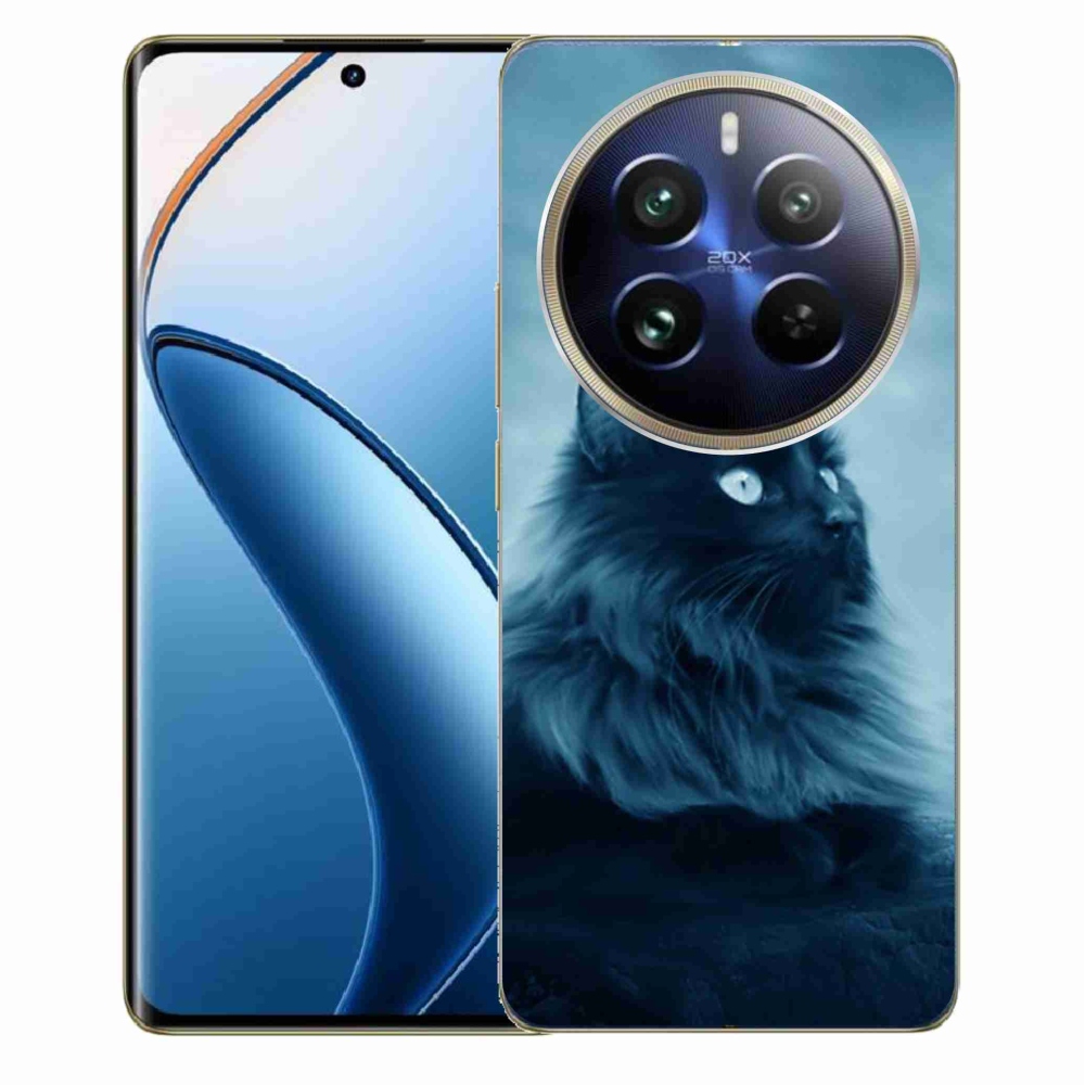 Gelový obal mmCase na Realme 12 Pro 5G/12 Pro+ 5G - černá kočka 1
