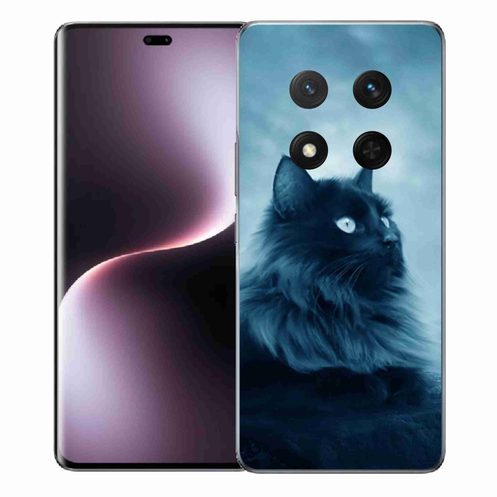 Gelový kryt mmCase na Honor Magic 7 Lite 5G - černá kočka 1