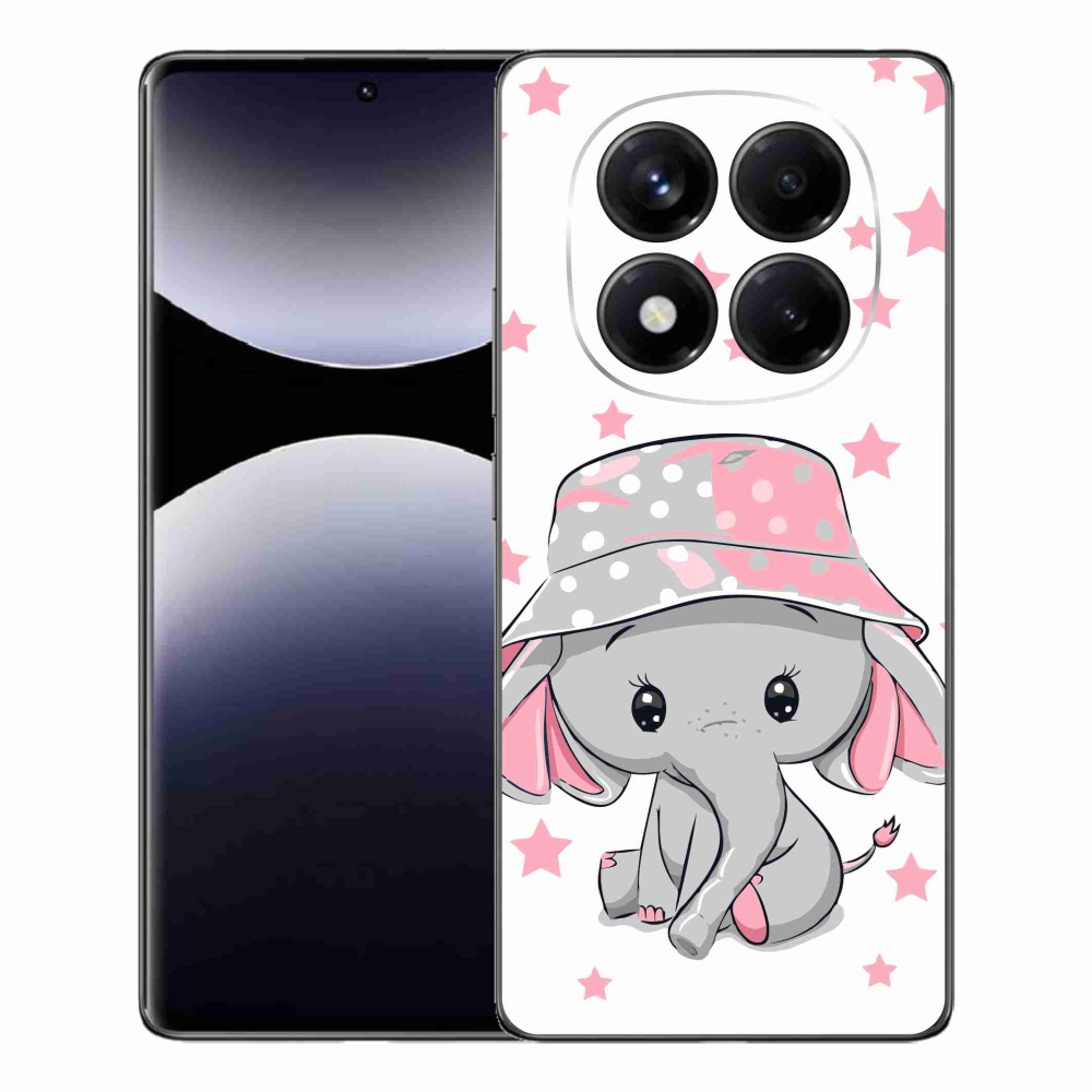 Gelový kryt mmCase na Xiaomi Redmi Note 14 Pro - růžový slon