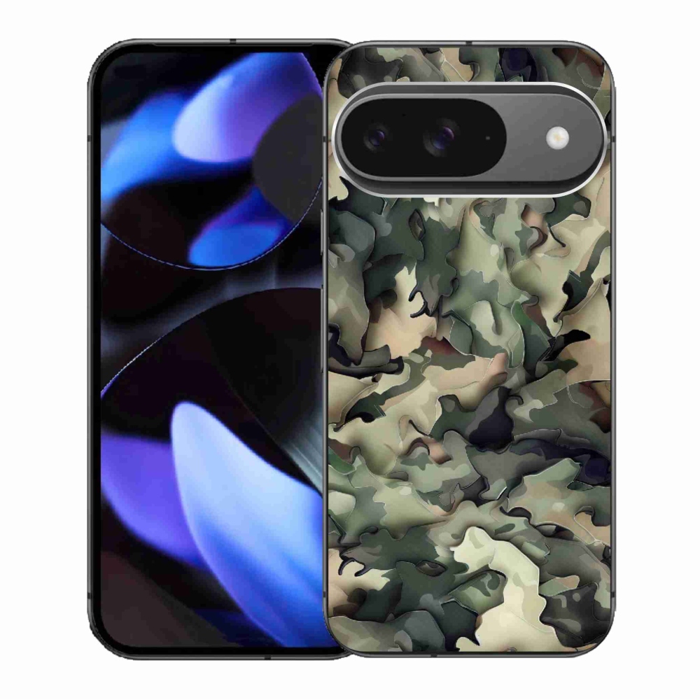 Gelový kryt mmCase na Google Pixel 9/9 Pro - maskáčový vzor 9