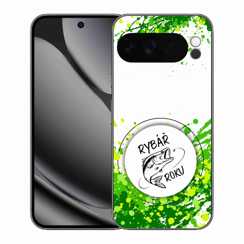 Gelový kryt mmCase na Google Pixel 10 Pro XL - rybář roku bílé pozadí