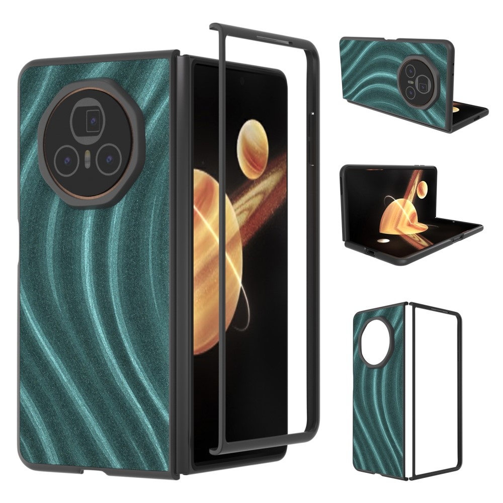 Milky Way plastový obal s umělou kůží na Honor Magic V3 - zelený