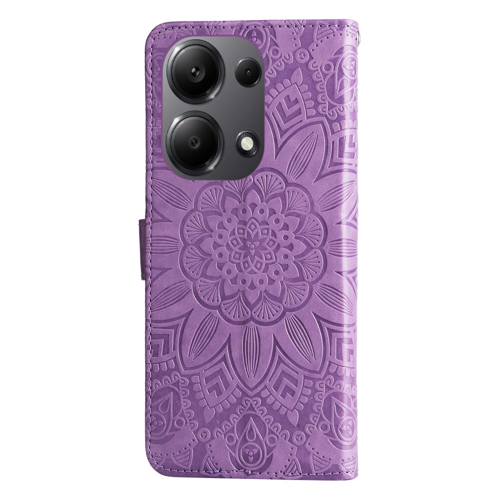 Sunflower knížkové pouzdro na Xiaomi Redmi Note 14S/Note 13 Pro 4G/Poco M6 Pro - fialové