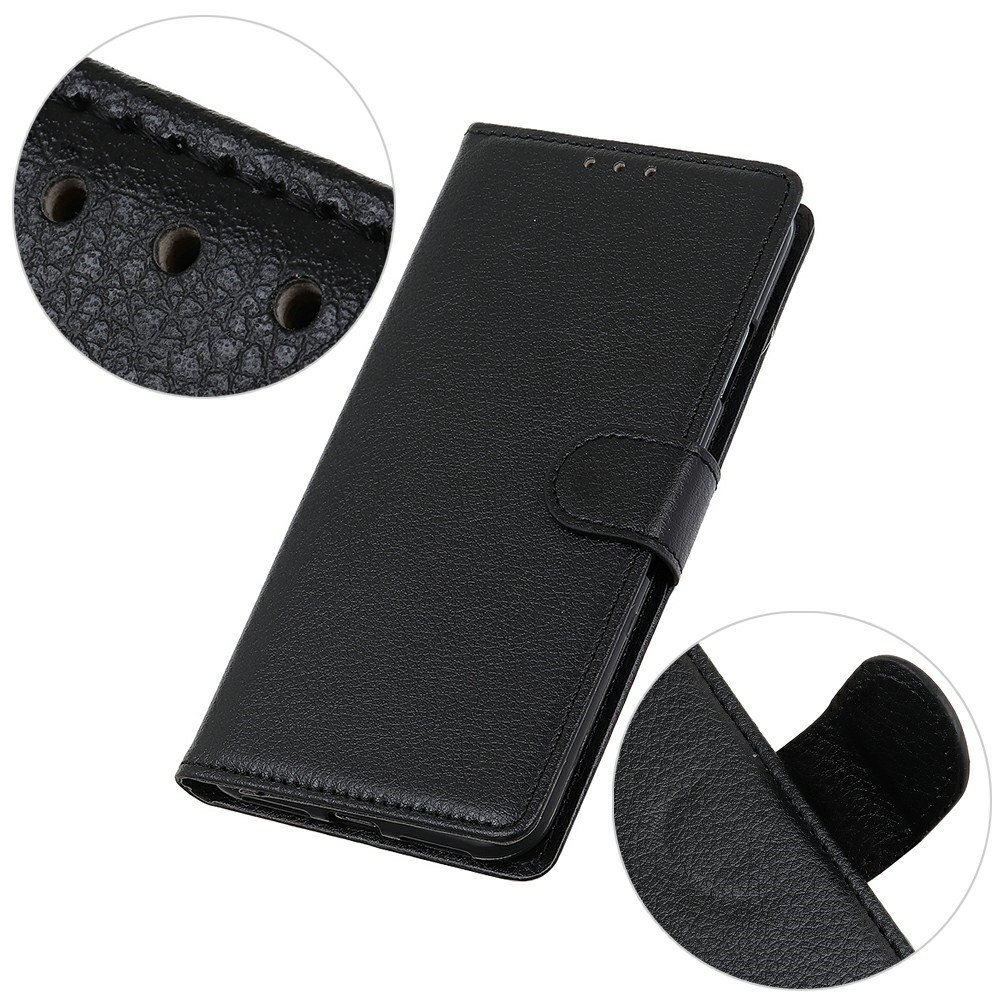 Litchie knížkové pouzdro na Xiaomi Redmi 15C 4G/5G (173mm) - černé