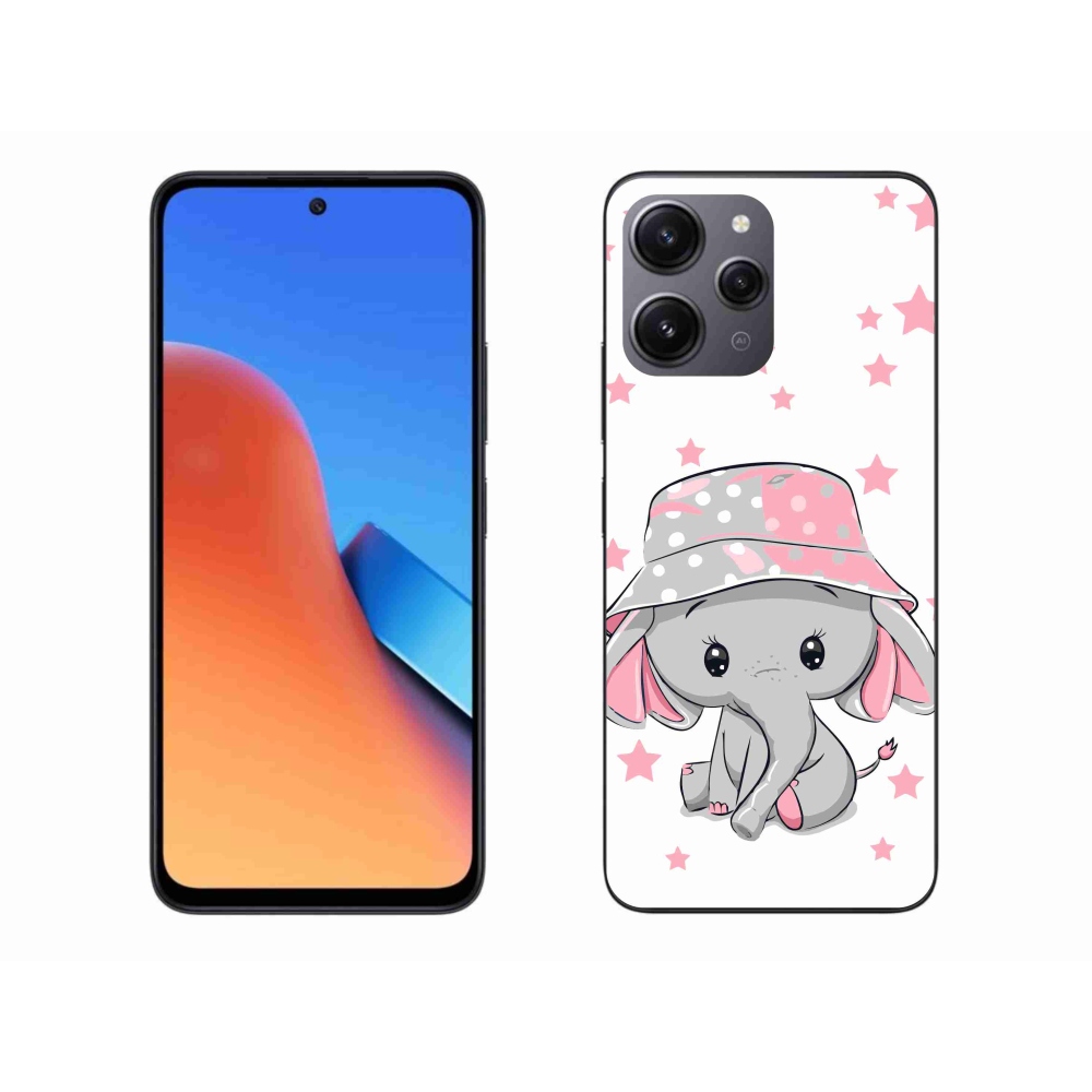 Gelový kryt mmCase na Xiaomi Redmi 12 - růžový slon
