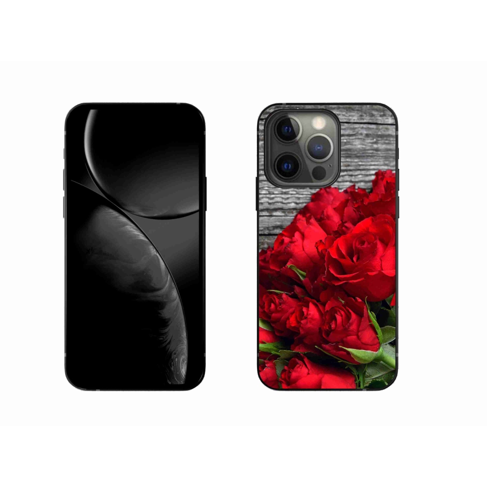 Gelový kryt mmCase na iPhone 13 Pro 6.1 - červené růže