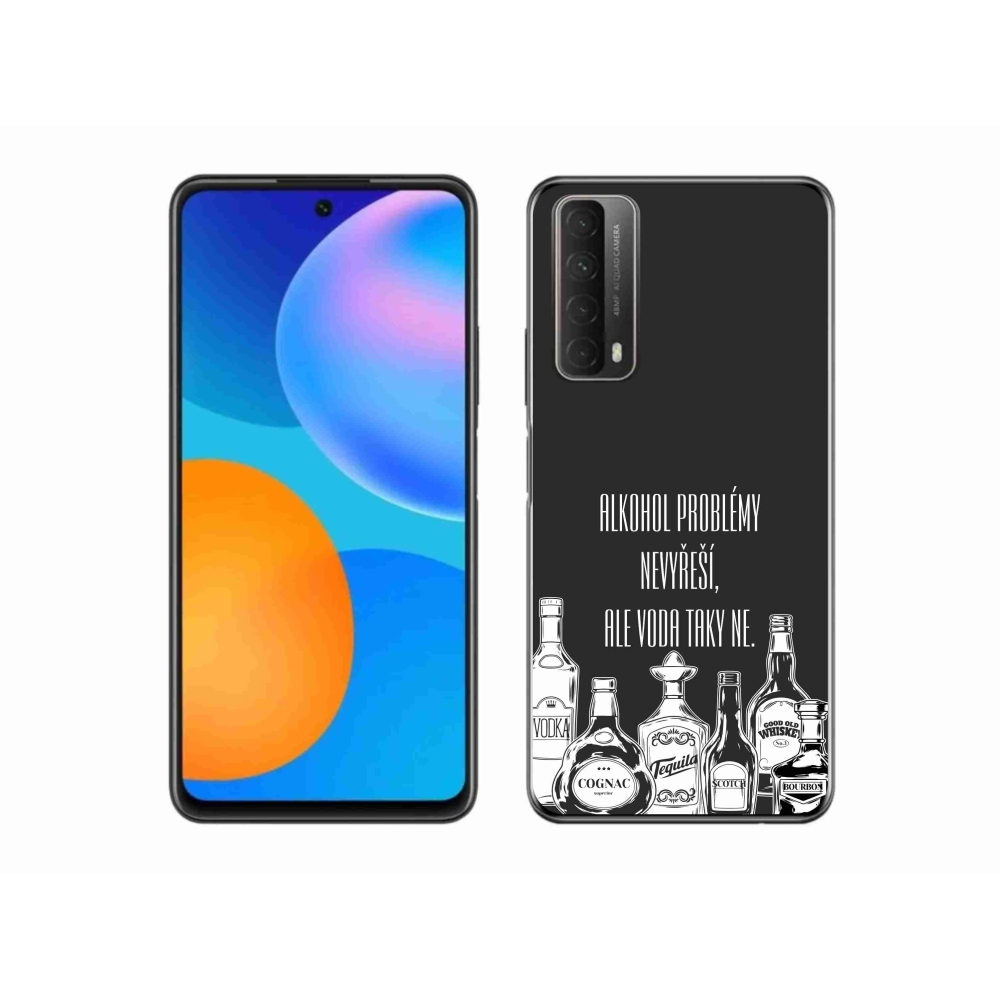 Gelový kryt mmCase na Huawei P Smart (2021) - vtipný text černé pozadí