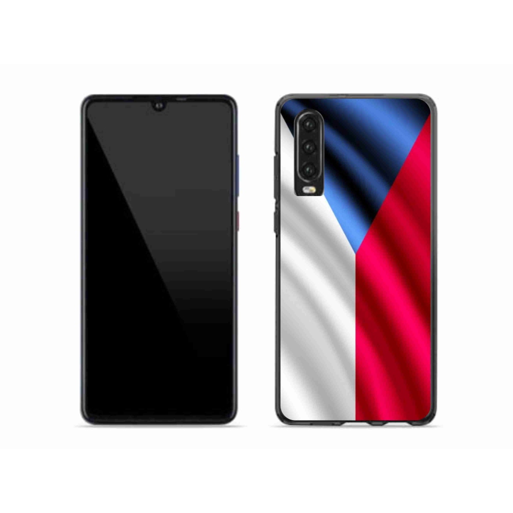 Gelový kryt mmCase na mobil Huawei P30 - česká vlajka