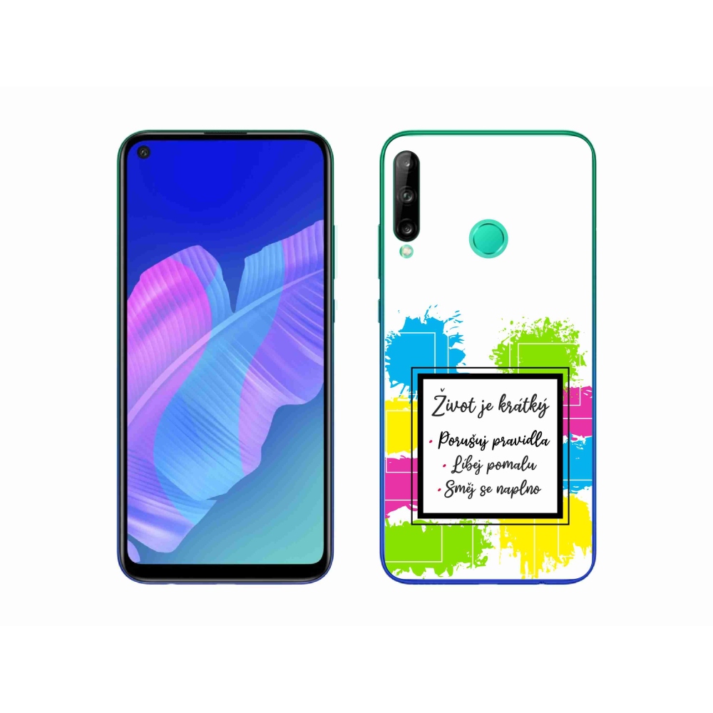 Gelový kryt mmCase na Huawei P40 Lite E - citát 5 bílé pozadí