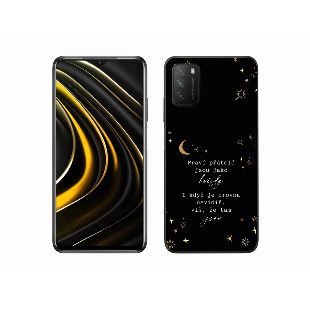 Gelový kryt mmCase na Xiaomi Poco M3 - citát 6 černé pozadí