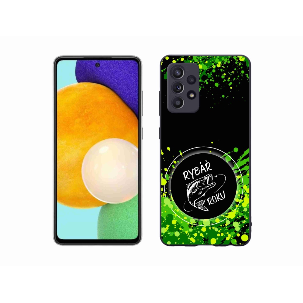 Gelový kryt mmCase na Samsung Galaxy A52/A52 5G - rybář roku černé pozadí