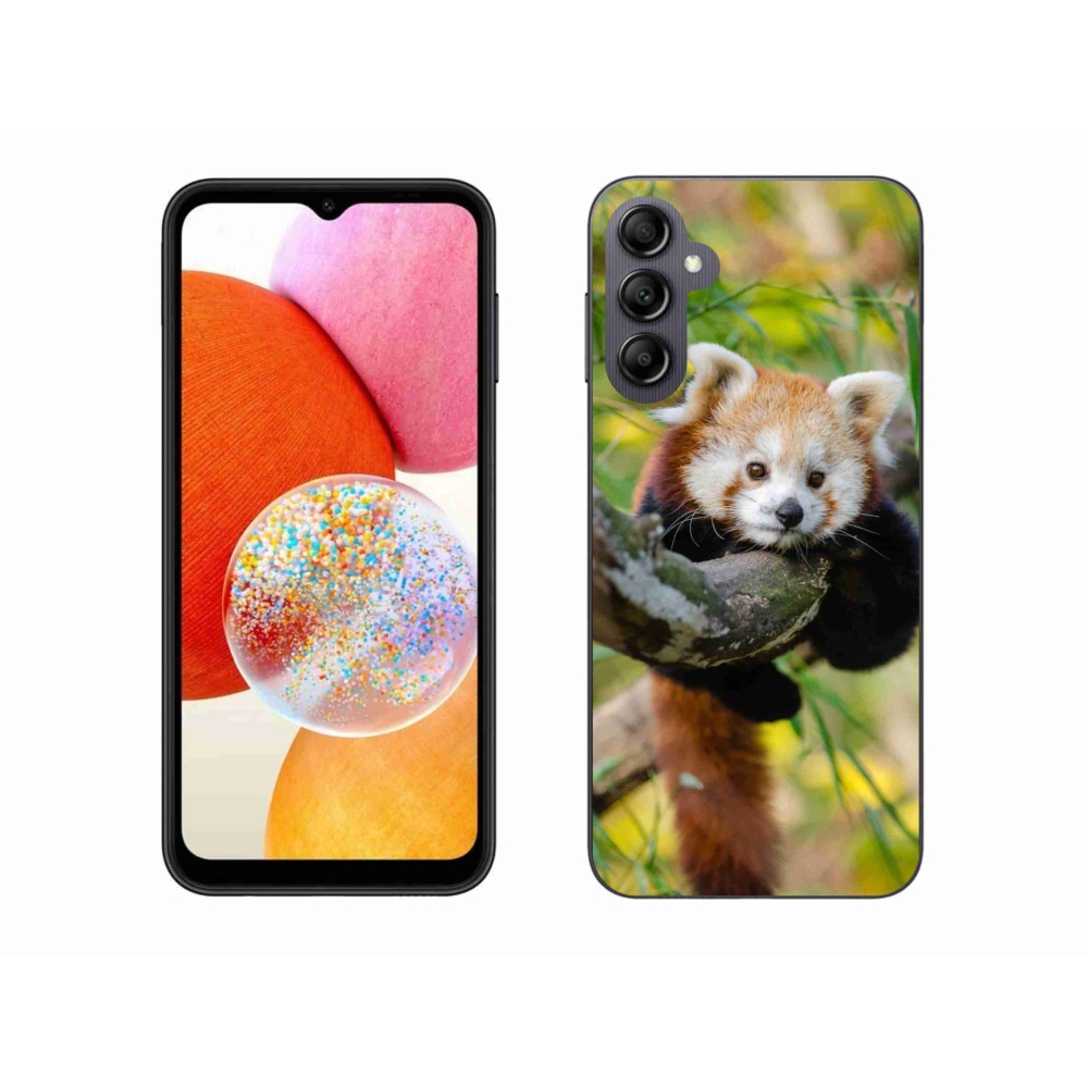 Gelový kryt mmCase na Samsung Galaxy A14 4G/5G - panda červená