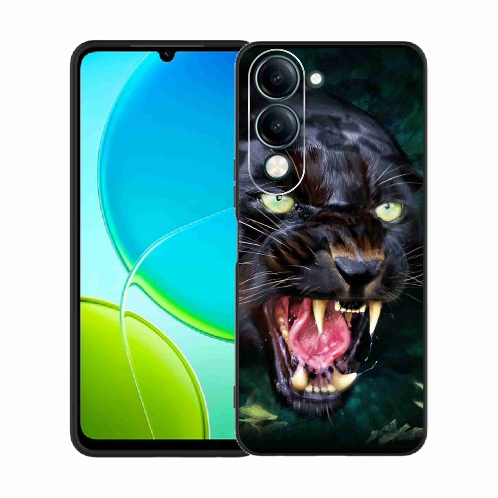 Gelový kryt mmCase na Vivo Y29s 5G - rozzuřený černý panter