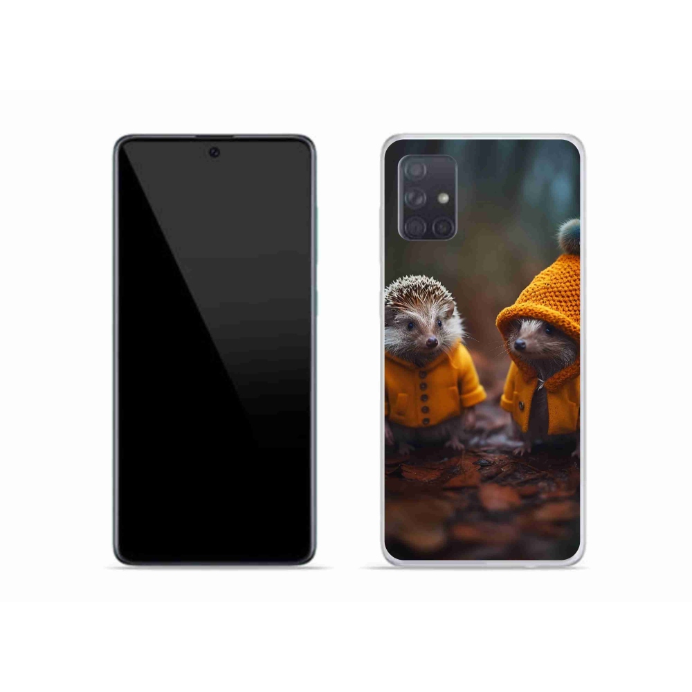 Gelový kryt mmCase na Samsung Galaxy A51 - ježci