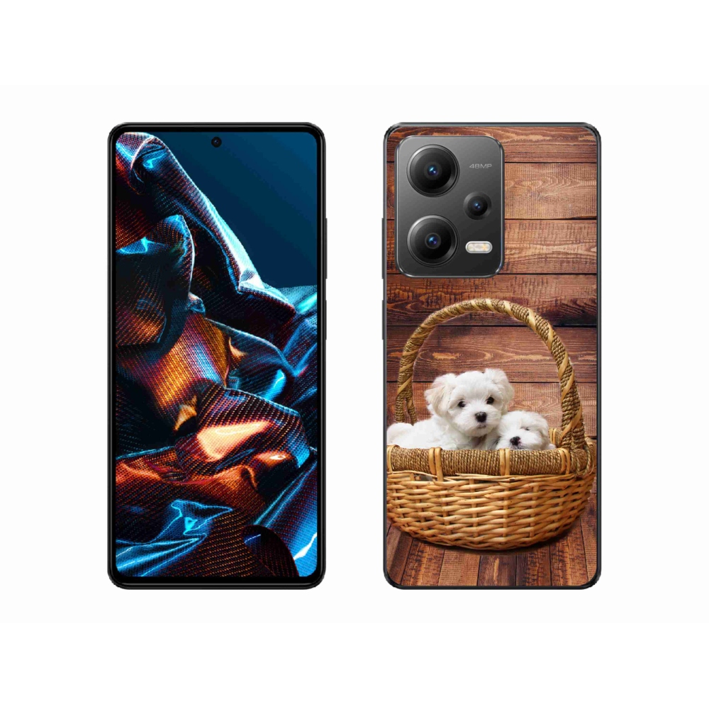 Gelový kryt mmCase na mobil Xiaomi Redmi Note 12 Pro 5G - štěňátka