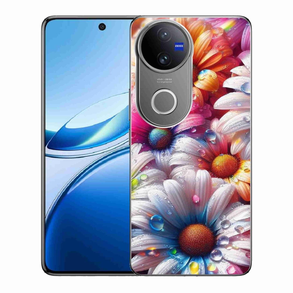 Gelový kryt mmCase na Vivo V50 5G - barevné kopretiny