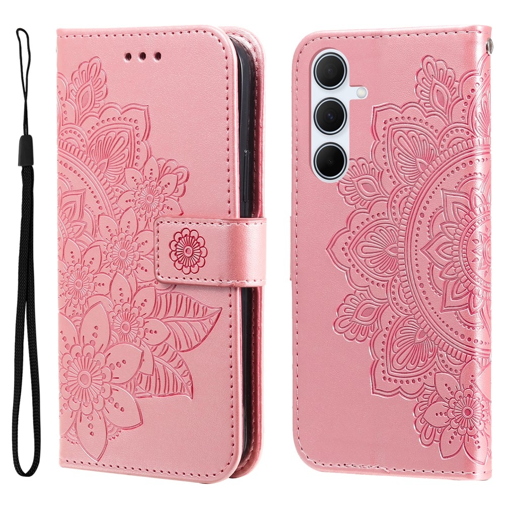 Mandala knížkové pouzdro na Samsung Galaxy A36 5G - růžové