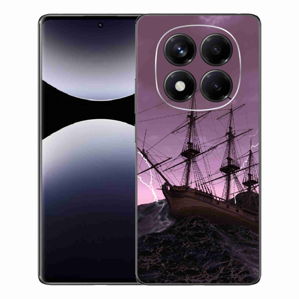 Gelový kryt mmCase na Xiaomi Redmi Note 14 Pro - loď v bouři