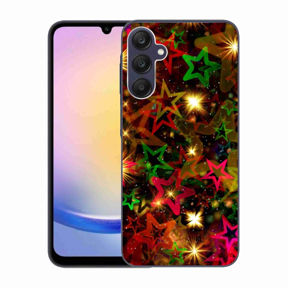 Gelový kryt mmCase na Samsung Galaxy A25 5G - barevné hvězdičky