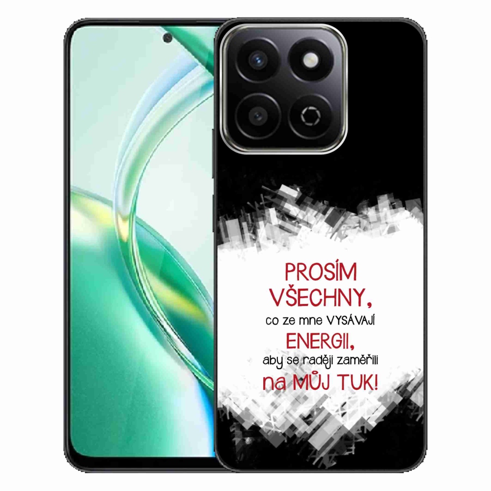 Gelový kryt mmCase na Honor 200 Smart 5G - vtipný text 1 červený