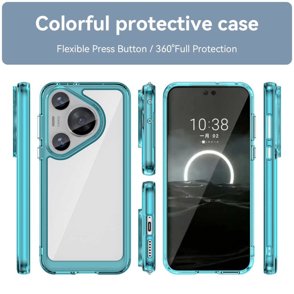 Gelový obal s pevnými zády na Huawei Pura 70 Pro - světlemodrý