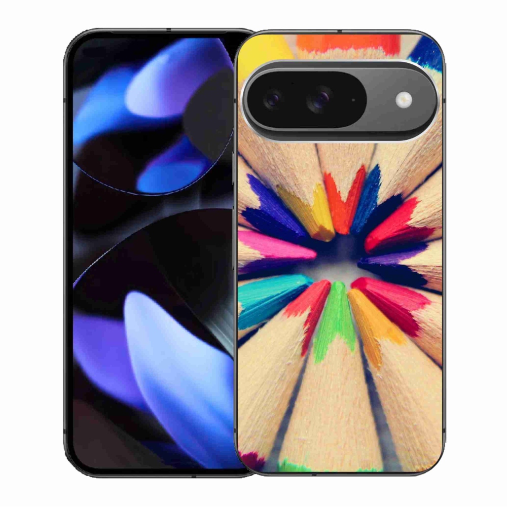 Gelový kryt mmCase na Google Pixel 9/9 Pro - pastelky 