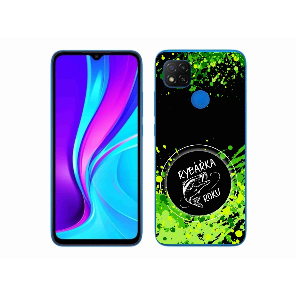 Gelový kryt mmCase na Xiaomi Redmi 9C - rybářka roku černé pozadí