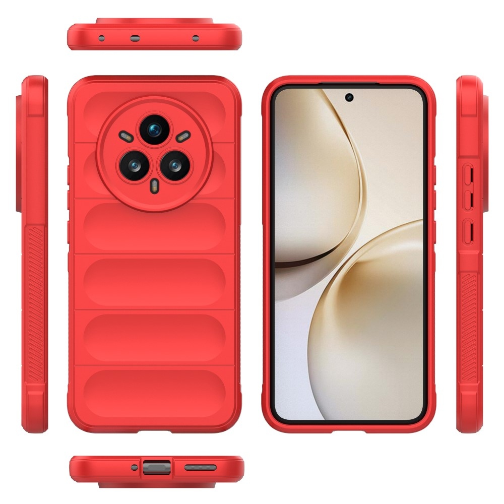 Rugg odolný gelový obal na Realme 14 Pro+ 5G - červený