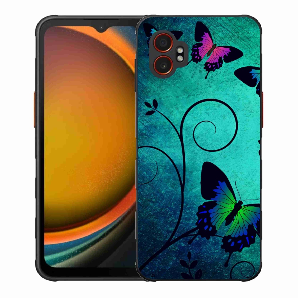 Gelový kryt mmCase na Samsung Galaxy Xcover 7 Pro - barevní motýli