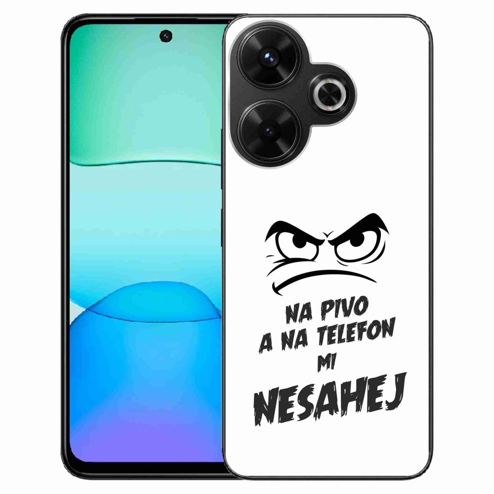 Gelový kryt mmCase na Xiaomi Redmi 13 4G/Poco M6 4G  - pivní motiv 2 bílé pozadí