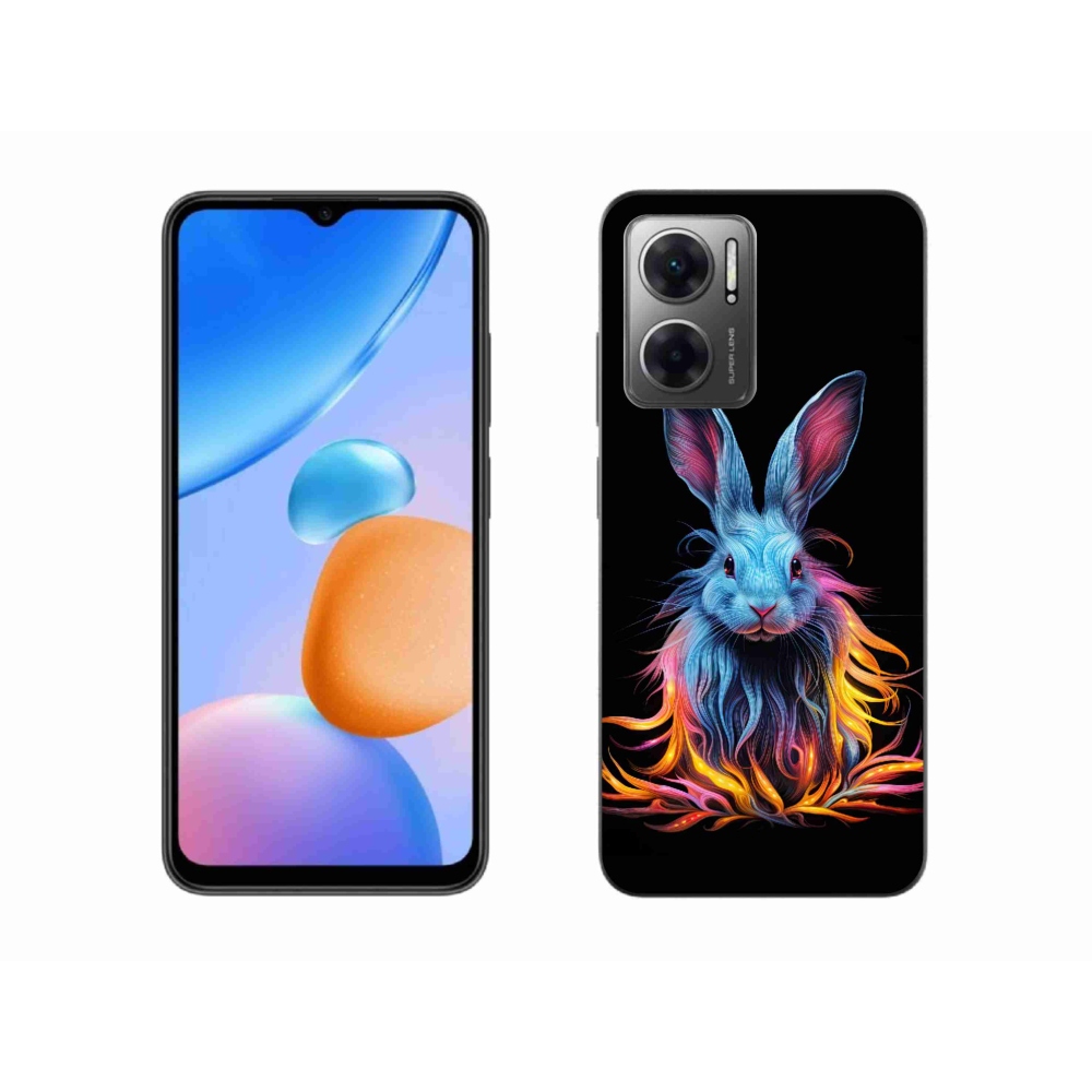 Gelový kryt mmCase na Xiaomi Redmi 10 5G - abstraktní zajíc