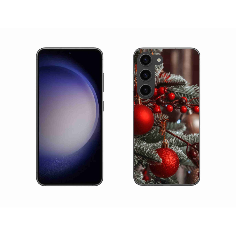 Gelový kryt mmCase na Samsung Galaxy S23 5G - vánoční ozdoby 2