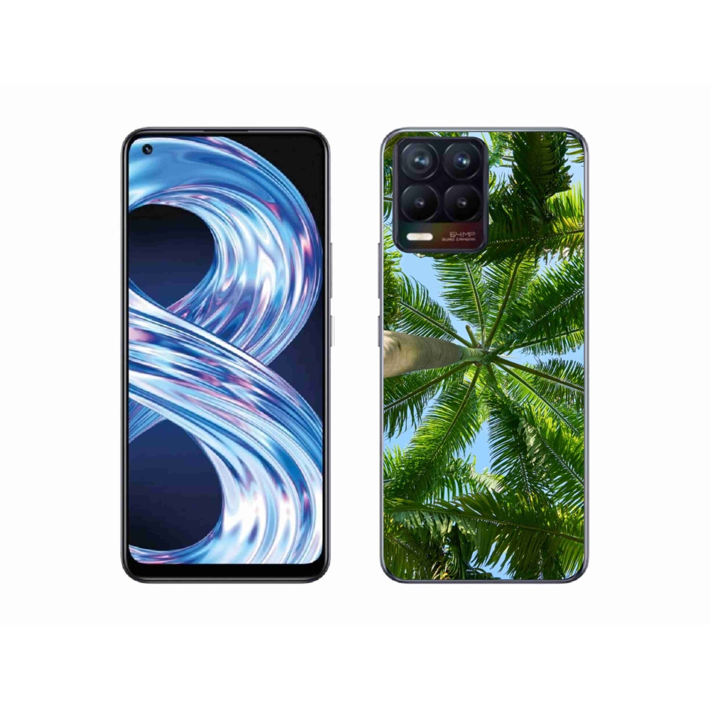 Gelový kryt mmCase na Realme 8 Pro - palmy