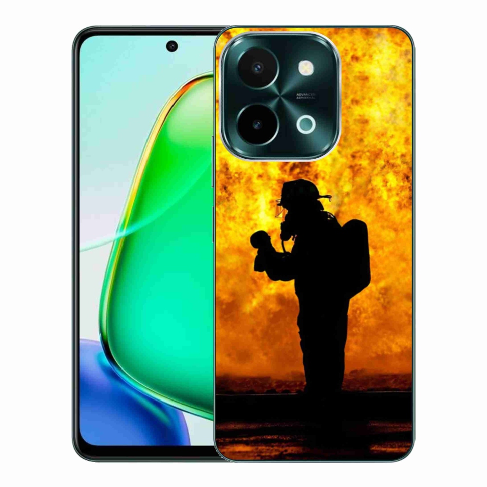 Gelový kryt mmCase na Vivo Y28 - hasič