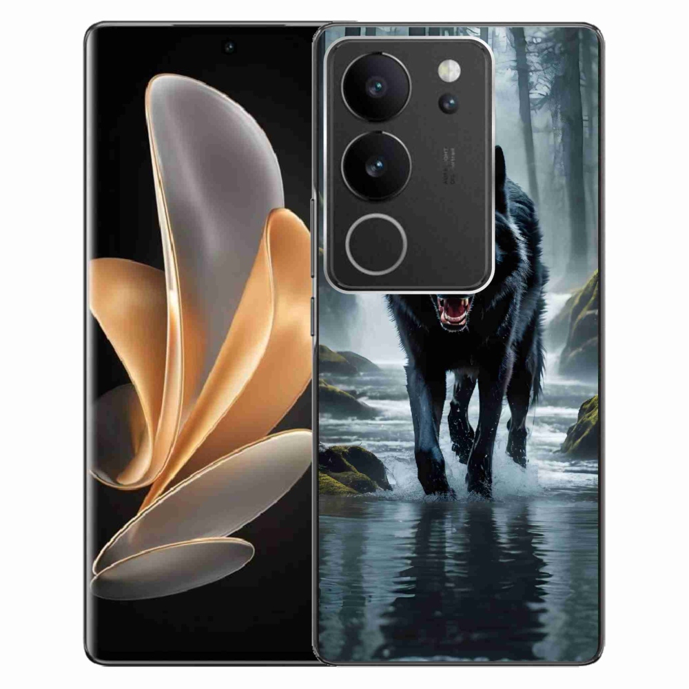Gelový kryt mmCase na Vivo V29 5G - černý vlk