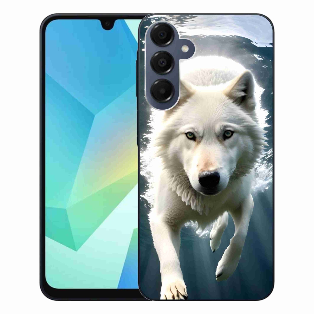 Gelový kryt mmCase na Samsung Galaxy A16 4G/5G - bílý vlk