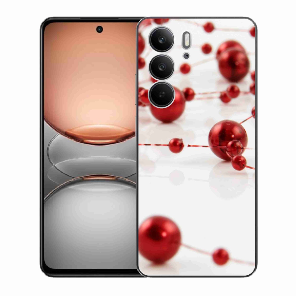 Gelový kryt mmCase na Realme C75 - vánoční řetěz