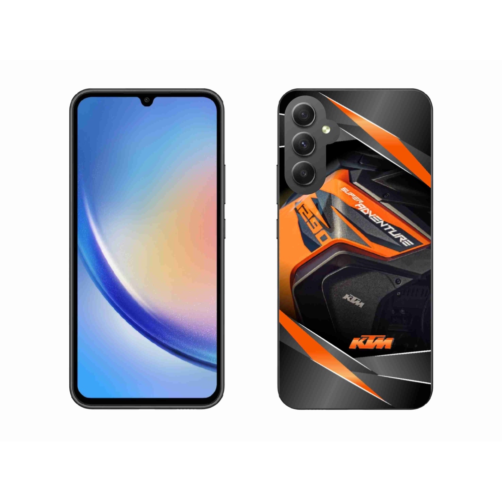 Gelový kryt mmCase na Samsung Galaxy A34 5G - motorka ktm