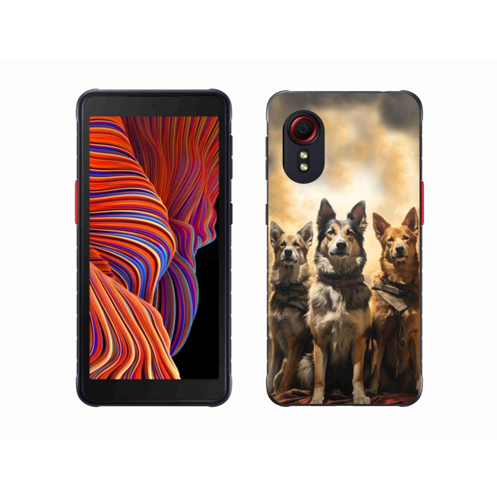 Gelový kryt mmCase na Samsung Galaxy Xcover 5 - tři psi