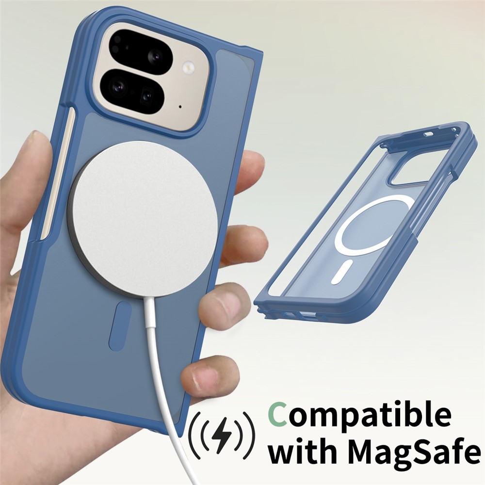 Skin gelový obal s pevnými zády a podporou MagSafe na Google Pixel 10 Pro Fold - modrý