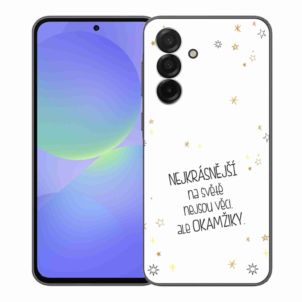 Gelový kryt mmCase na Samsung Galaxy A36 5G - citát 4 bílé pozadí