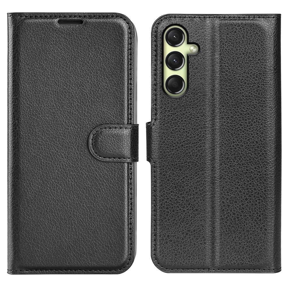 Litchi knížkové pouzdro na Samsung Galaxy A16 4G/5G - černé