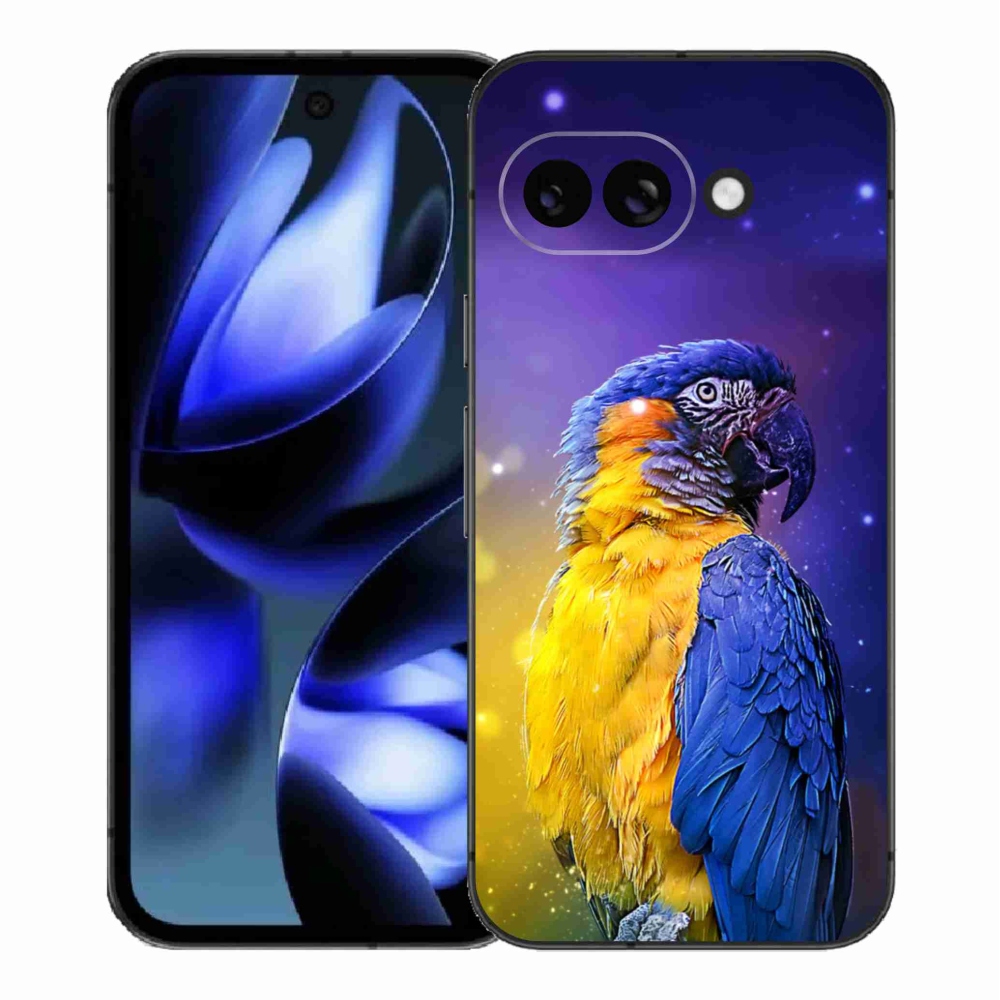 Gelový kryt mmCase na Google Pixel 9a - papoušek ara 1