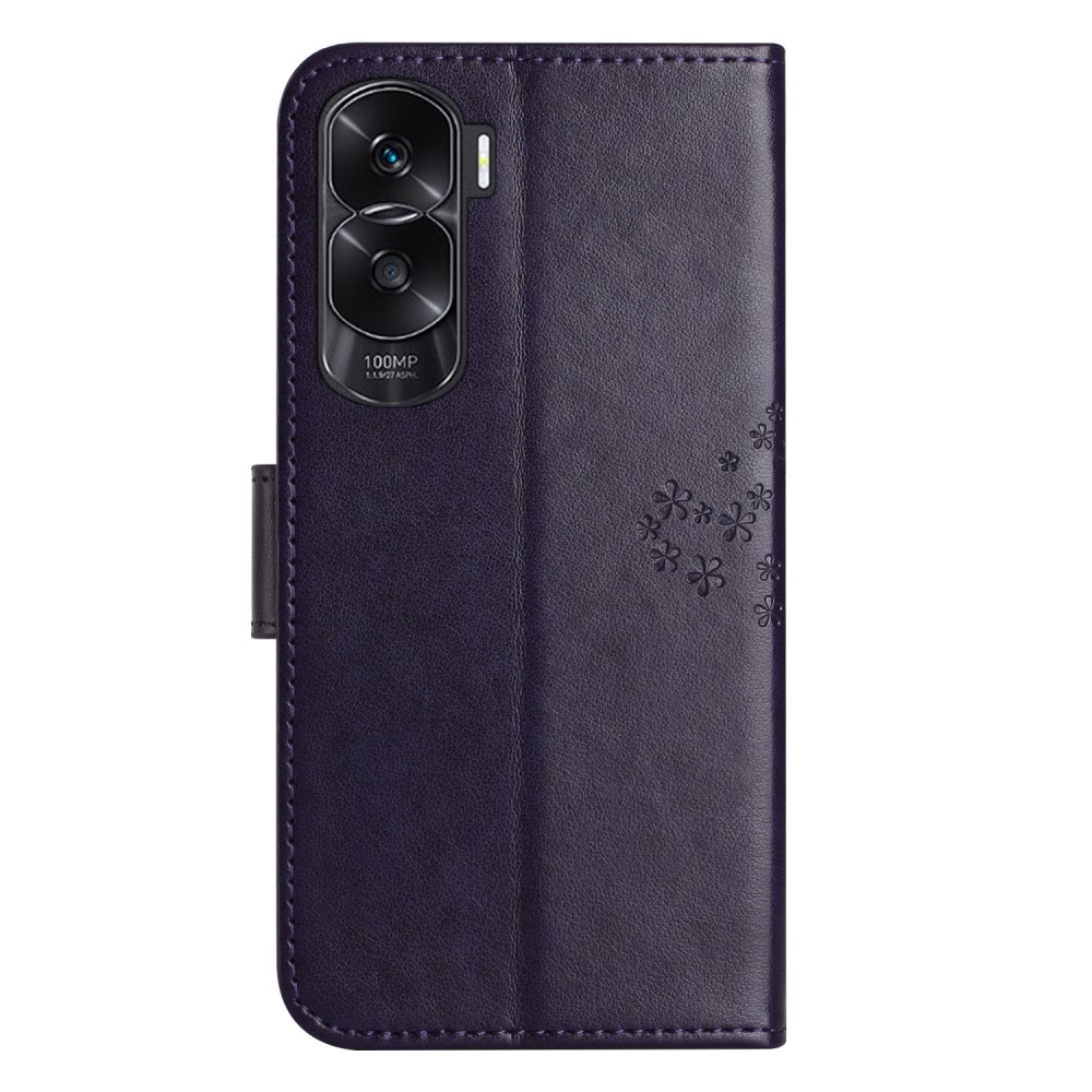 Tree knížkové pouzdro na Honor 90 Lite - tmavěfialové