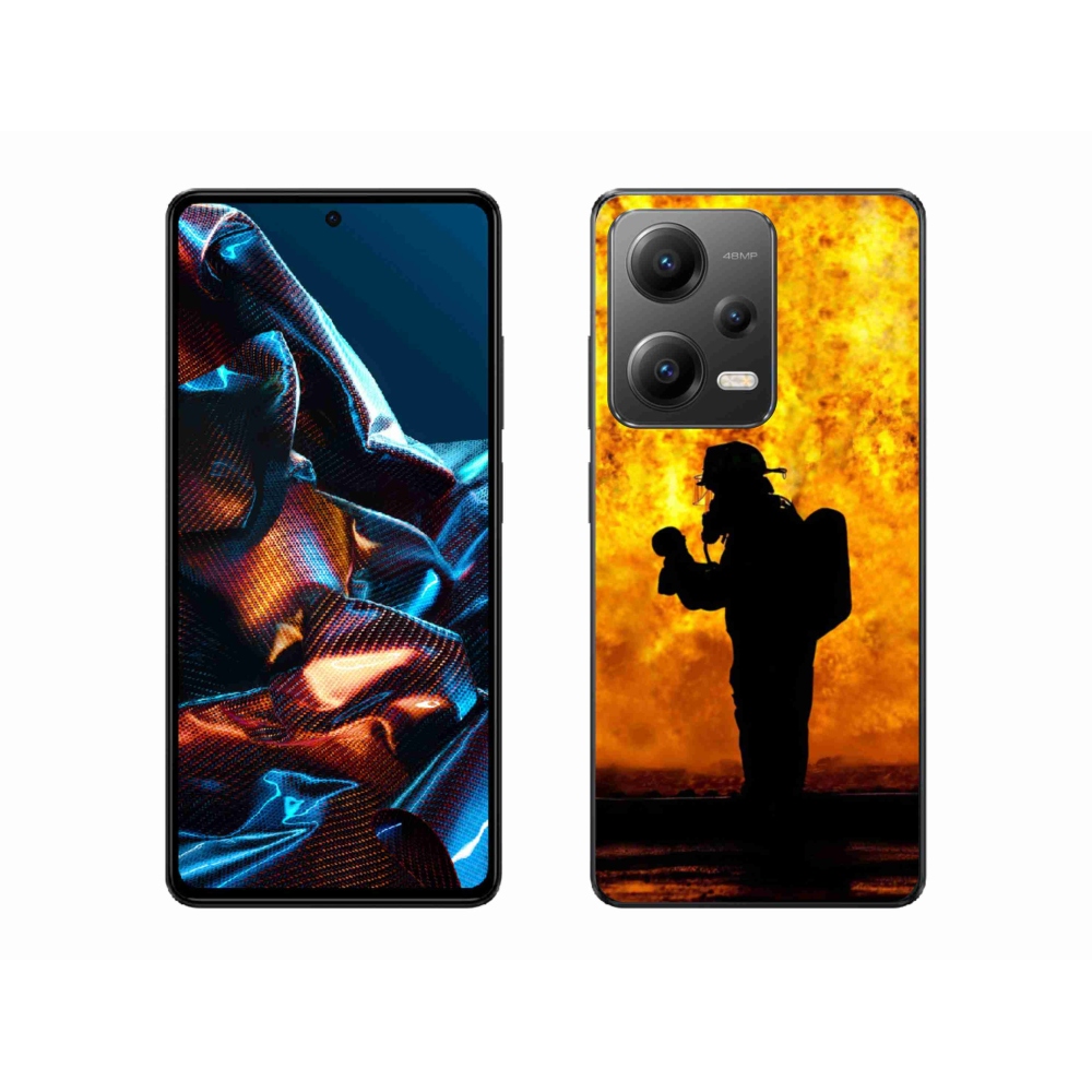 Gelový kryt mmCase na mobil Xiaomi Redmi Note 12 Pro 5G - hasič