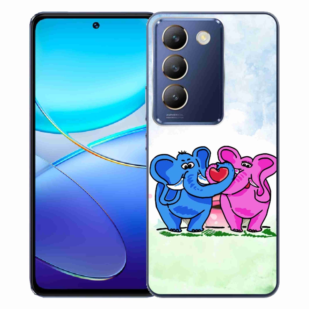 Gelový kryt mmCase na Vivo V40 SE 4G/5G - zamilovaní sloni