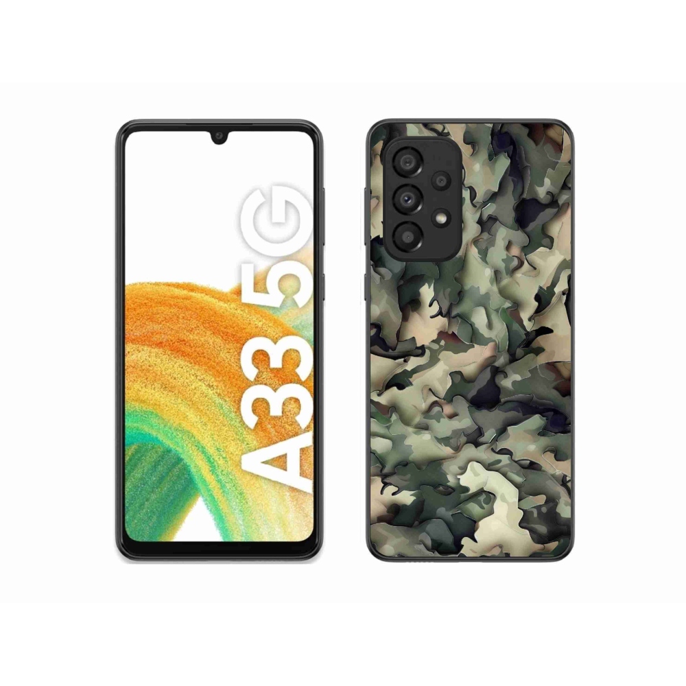 Gelový kryt mmCase na Samsung Galaxy A33 5G - maskáčový vzor 9