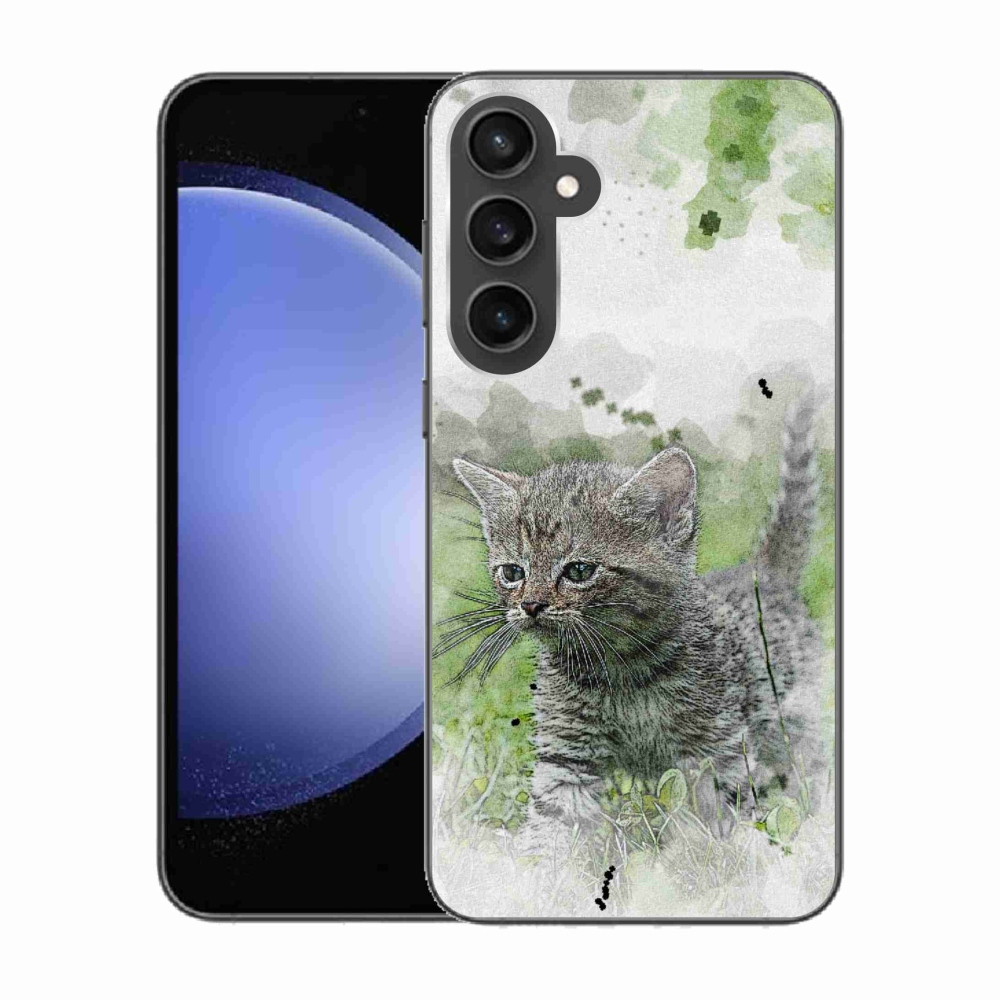 Gelový kryt mmCase na Samsung Galaxy S23 FE - roztomilé kotě 1