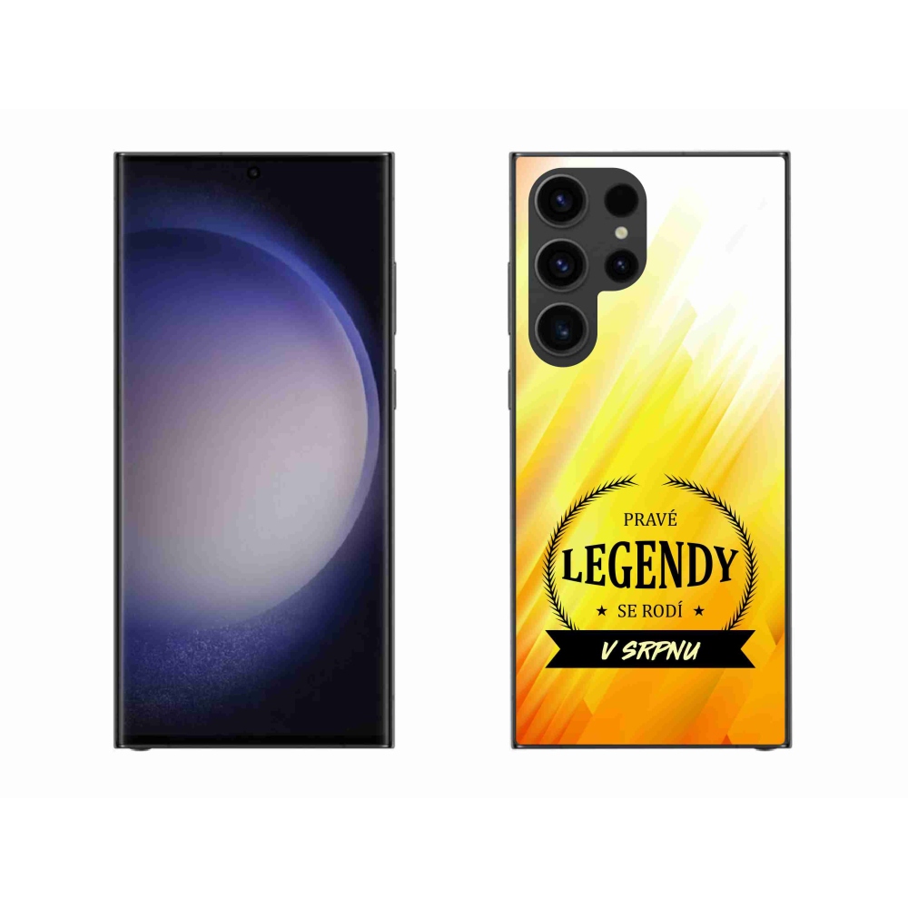 Gelový kryt mmCase na Samsung Galaxy S23 Ultra 5G - legendy v srpnu žluté pozadí